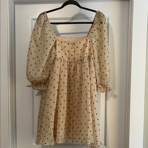 STORIA Puff Sleeve Polka Dot Mini Dress - Picture 4 of 5